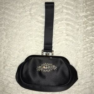 COPY - Badgley Mischka Jeweled Wristlet Clutch Black